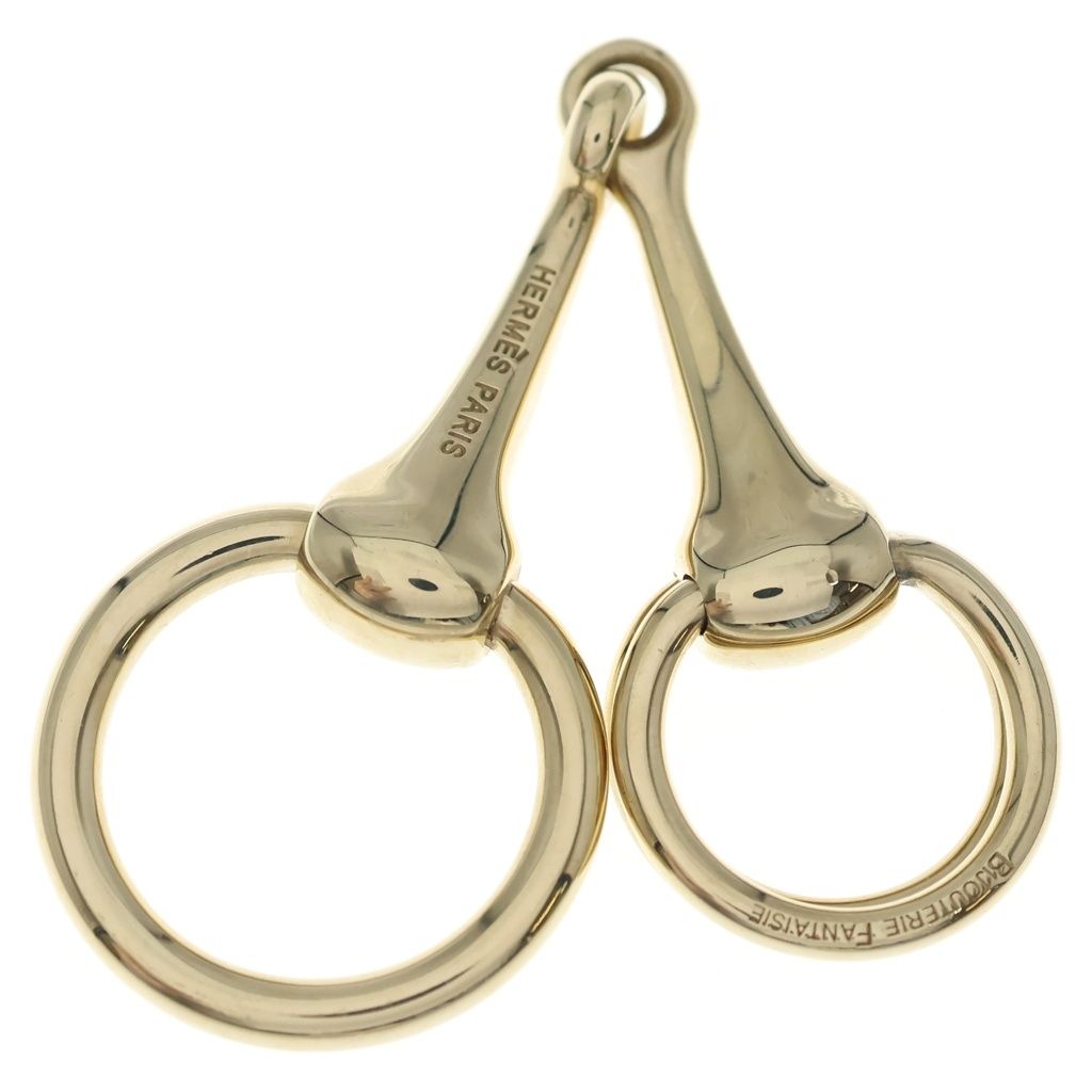 Hermes 90 Mold Scarf Ring Gold — view 2