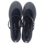 Louis Vuitton Romy Velours Nash's Flat Shoes Black — view 4