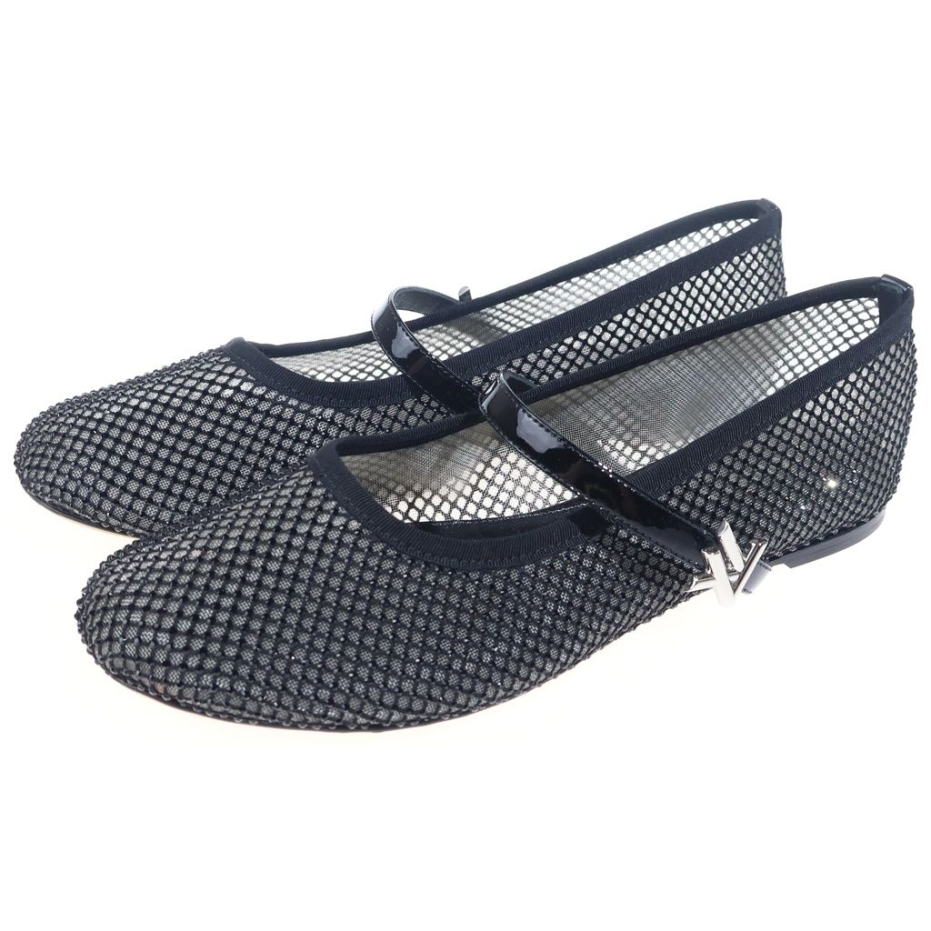 Louis Vuitton Romy Velours Nash's Flat Shoes Black — view 2