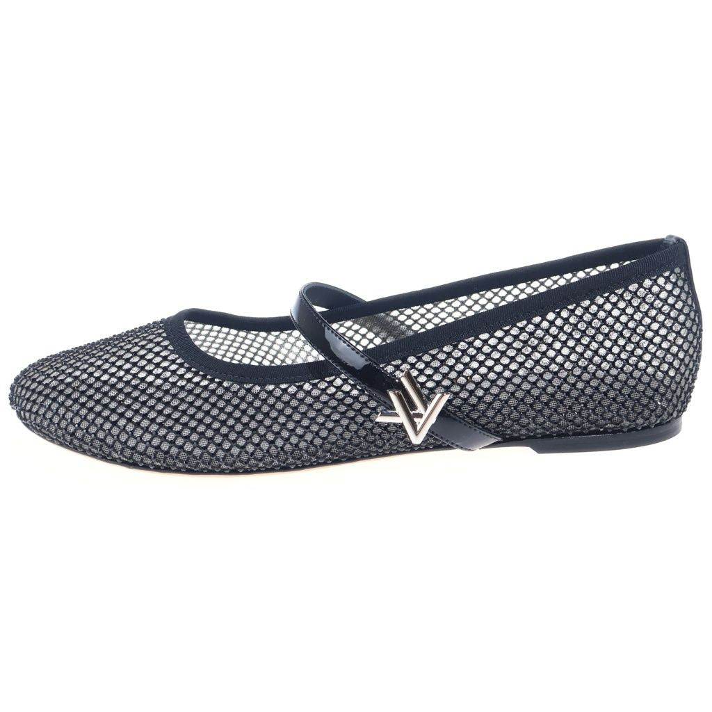 Louis Vuitton Romy Velours Nash's Flat Shoes Black
