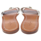 Louis Vuitton Lock It Flat Sandals Brown White Leather — view 3