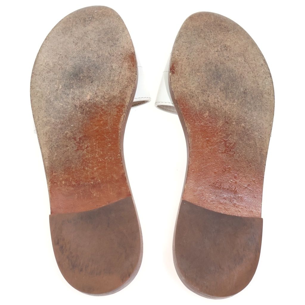 Louis Vuitton Lock It Flat Sandals Brown White Leather — view 6