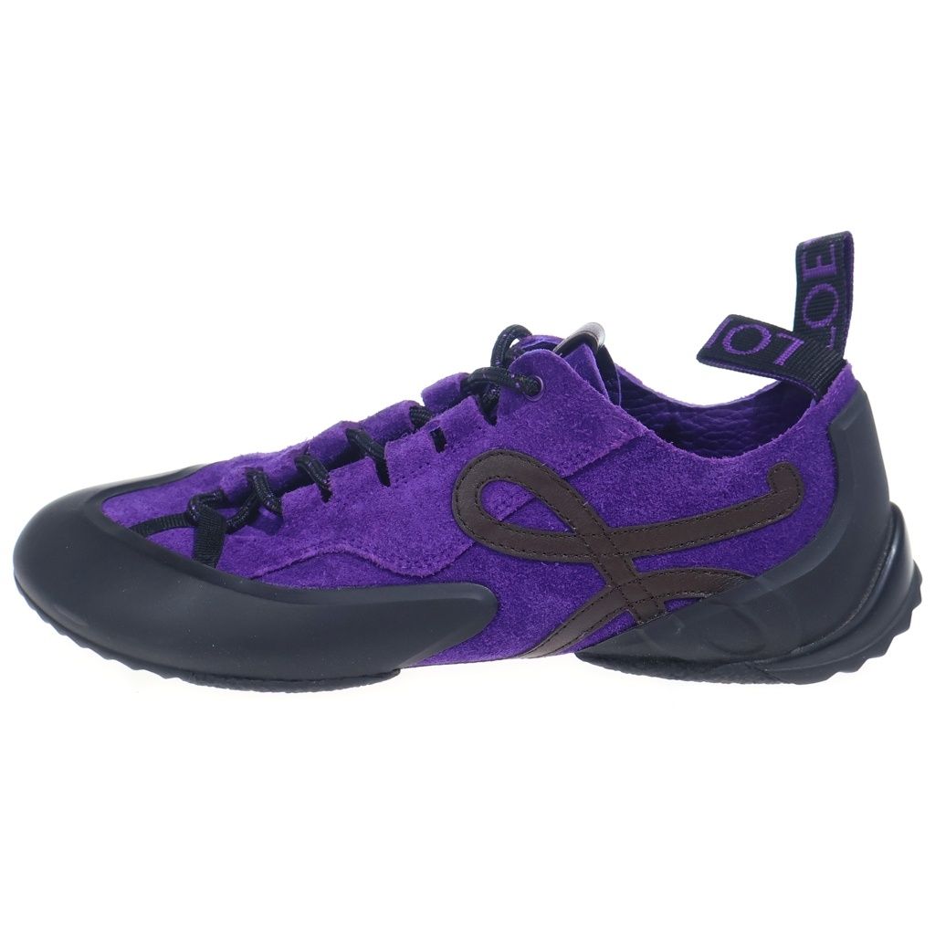 Loewe Grip Sneakers Suede Leather Low Cut Shoes Purple