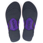 Loewe Grip Sneakers Suede Leather Low Cut Shoes Purple — view 5