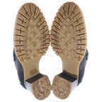 Hermes Fock 60 Logo Leather Heels Loafers Shoes Silver Black — view 5