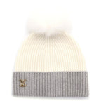 Louis Vuitton Beanie LV Cold Spark Faux Cashmere Knit Cap Hat White Gray
