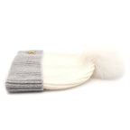 Louis Vuitton Beanie LV Cold Spark Faux Cashmere Knit Cap Hat White Gray — view 4