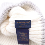 Louis Vuitton Beanie LV Cold Spark Faux Cashmere Knit Cap Hat White Gray — view 6