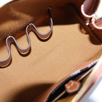 Celine Small Cosmetics Pouch Brown Tan Leather Gold — view 5