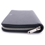 Celine Logo Zip Around Leather Wallet Black — view 3