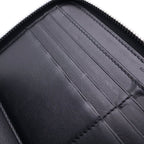 Celine Logo Zip Around Leather Wallet Black — view 5
