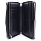 Celine Logo Zip Around Leather Wallet Black — view 4