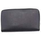Celine Logo Zip Around Leather Wallet Black — view 2