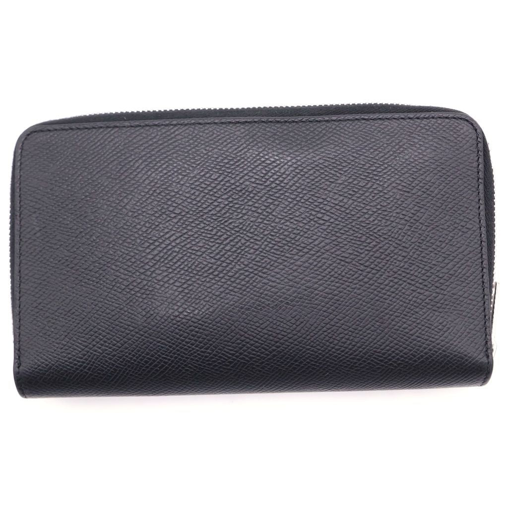 Celine Logo Zip Around Leather Wallet Black — view 2