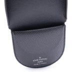 Louis Vuitton Porte-Monnaie Cuvette Taiga Leather Coin Case Black — view 5