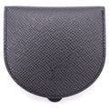 Louis Vuitton Porte-Monnaie Cuvette Taiga Leather Coin Case Black