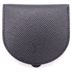 Louis Vuitton Porte-Monnaie Cuvette Taiga Leather Coin Case Black