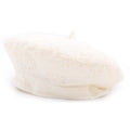 Dior Floral Lace Mesh Beret Hat White