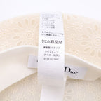 Dior Floral Lace Mesh Beret Hat White — view 8