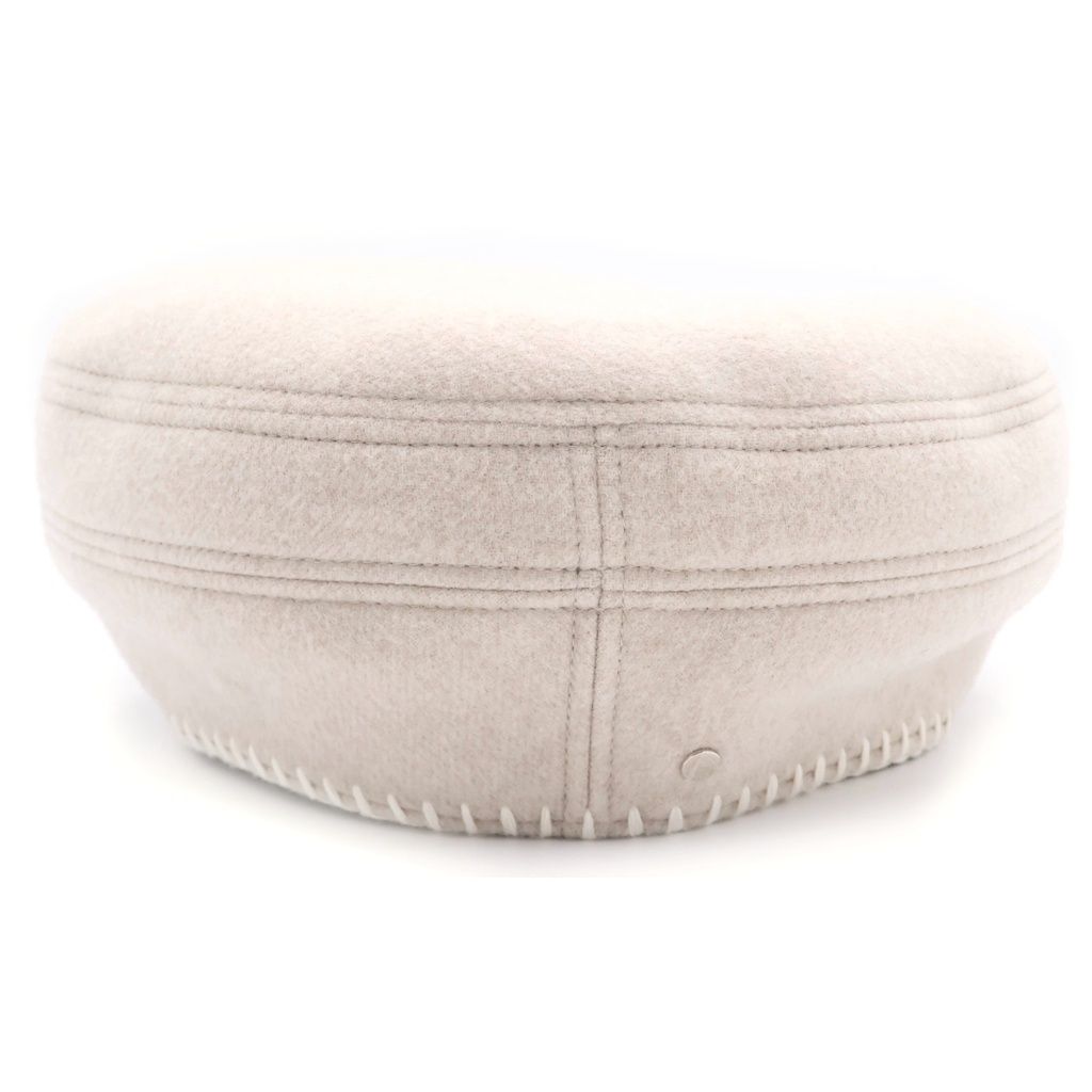 Hermes Saint Honore Cashmere Blend Wool Beret Hat Beige — view 3