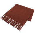 Hermes Scarf Logo Brown Cashmere