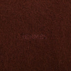 Hermes Scarf Logo Brown Cashmere — view 5