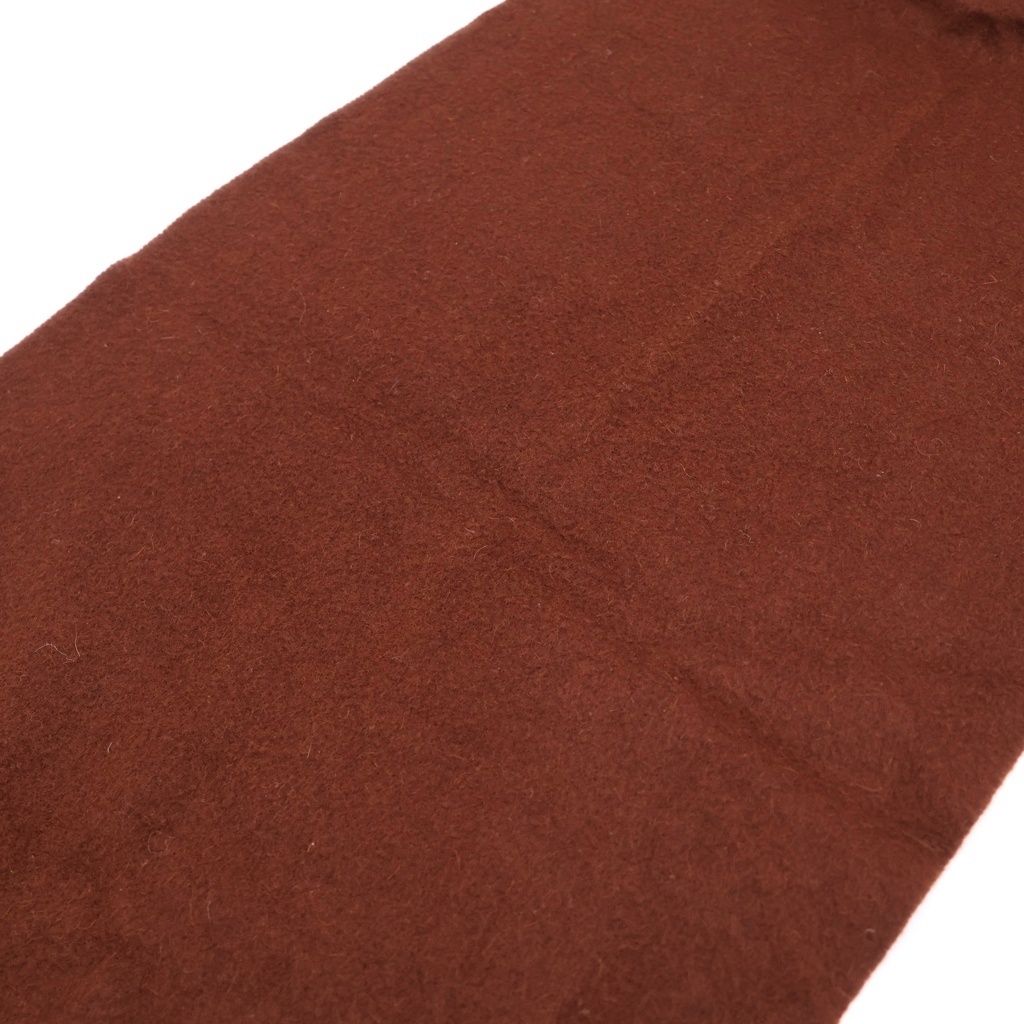 Hermes Scarf Logo Brown Cashmere — view 4