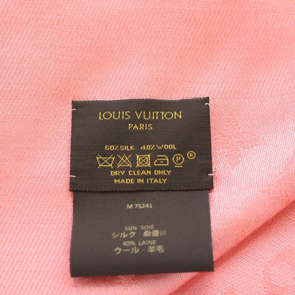 Louis Vuitton Monogram Cashmere Silk Scarf Pink — view 4