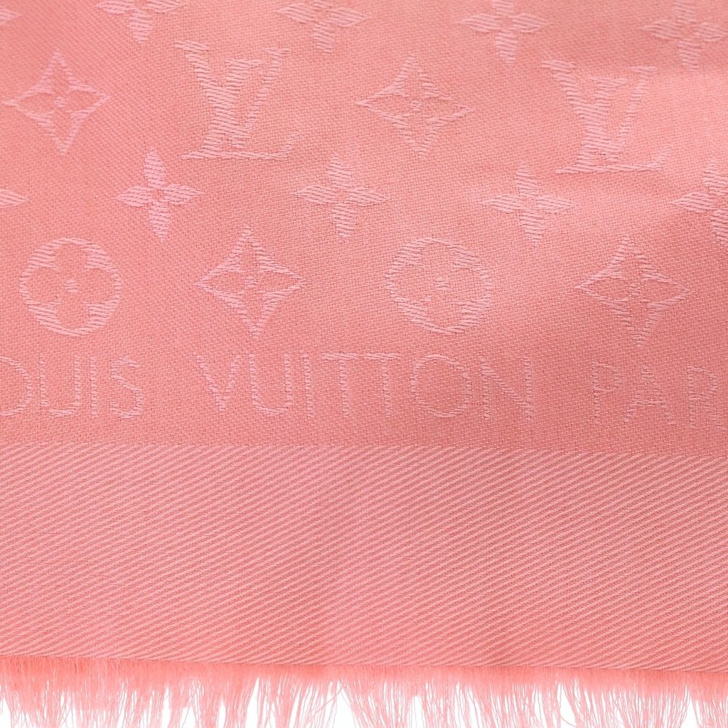 Louis Vuitton Monogram Cashmere Silk Scarf Pink — view 2