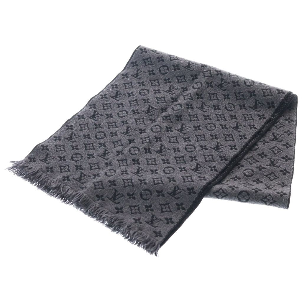 Louis Vuitton Echarpe Monogram Classic Anthracite Scarf Shawl Black