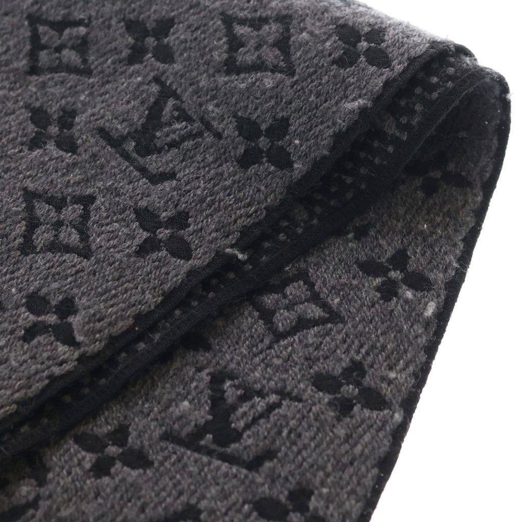 Louis Vuitton Echarpe Monogram Classic Anthracite Scarf Shawl Black — view 6