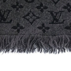 Louis Vuitton Echarpe Monogram Classic Anthracite Scarf Shawl Black — view 3