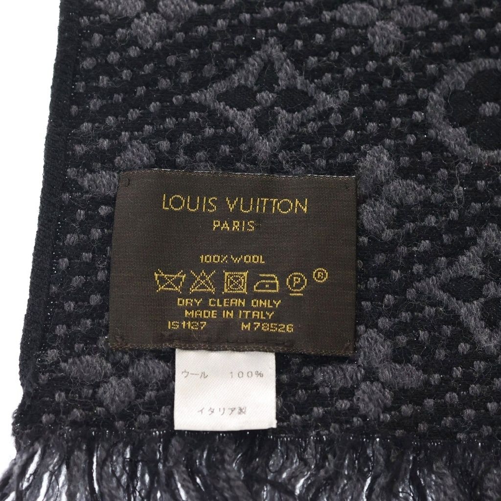 Louis Vuitton Echarpe Monogram Classic Anthracite Scarf Shawl Black — view 4