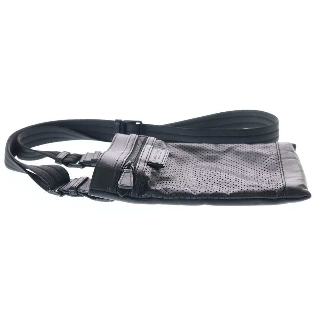 Bottega Veneta Perforated Leather Shoulder Bag Black — view 3