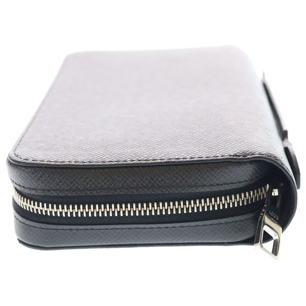 Louis Vuitton Taiga Zippy XL Zip Around Wallet Black Leather Silver — view 3
