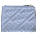 Fendi FF Logo Nappa Leather Wallet Bifold Blue — view 2
