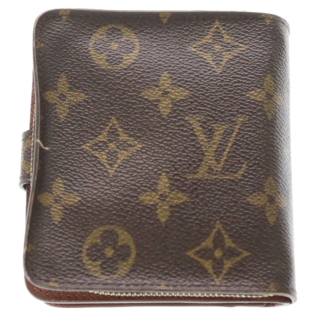 Louis Vuitton Monogram Canvas Compact Zip Wallet Bifold Brown — view 2