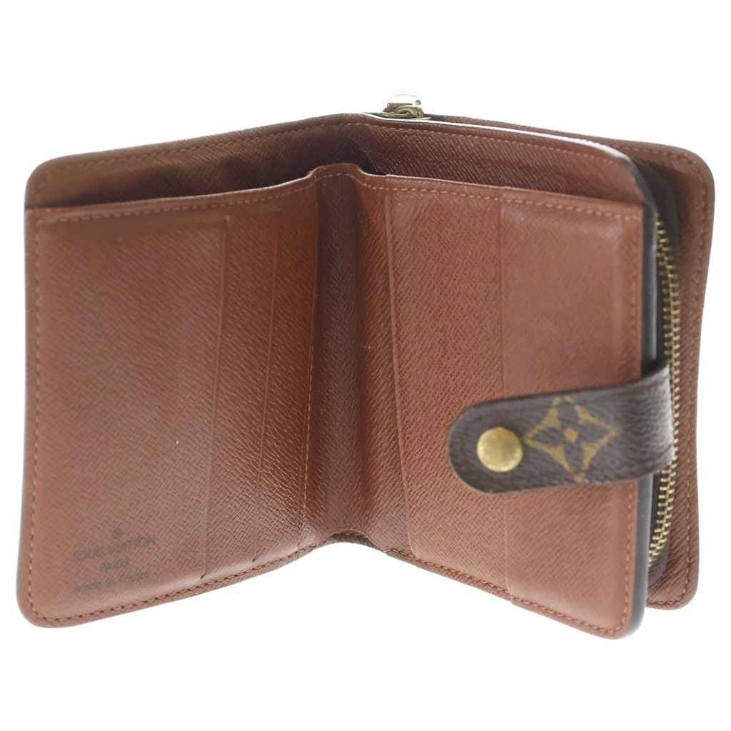 Louis Vuitton Monogram Canvas Compact Zip Wallet Bifold Brown — view 4