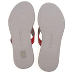 Bottega Veneta Plage Calf Leather Flip Flops Sandals Red Brown — view 5