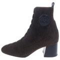 Hermes Volvert Exlibris Knit Short Boots Brown