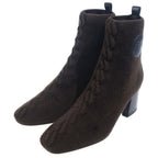 Hermes Volvert Exlibris Knit Short Boots Brown — view 2