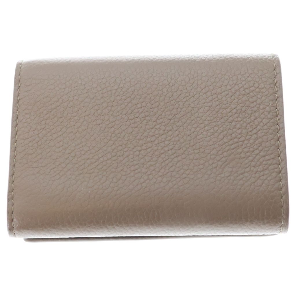 Saint Laurent Paris Origami Tiny Wallet Trifold Coin Case Brown Beige Leather — view 2