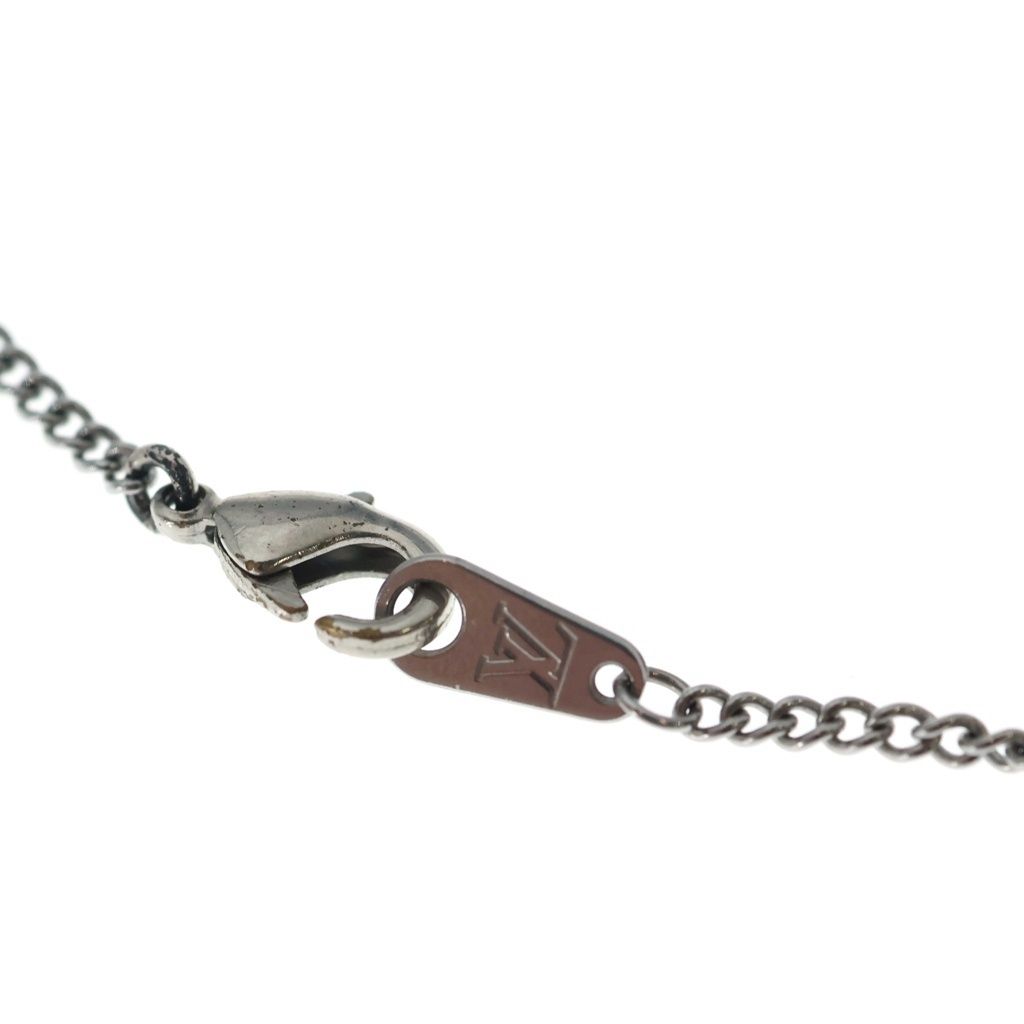 Louis Vuitton Pendant LV Instinct Monogram Chain Necklace Silver — view 4