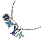 Louis Vuitton Pendant LV Instinct Monogram Chain Necklace Silver