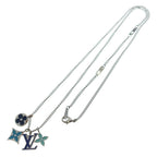 Louis Vuitton Pendant LV Instinct Monogram Chain Necklace Silver — view 2