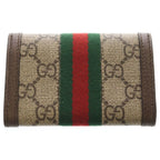 Gucci Ophidia GG Supreme Sherry Leather Card Case Business Holder Bicolor Brown — view 2