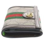 Gucci Ophidia GG Supreme Sherry Leather Card Case Business Holder Bicolor Brown — view 3