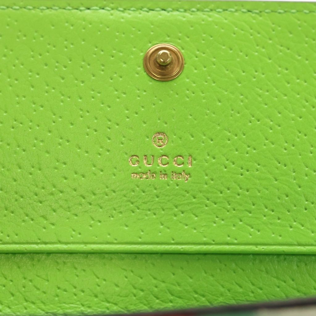 Gucci Ophidia GG Supreme Sherry Leather Card Case Business Holder Bicolor Brown — view 5