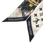 Louis Vuitton Bandeau BB Let's Go Silk Scarf Black Noir — view 5