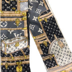 Louis Vuitton Bandeau BB Let's Go Silk Scarf Black Noir — view 2